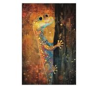 Jigsaw Puzzles for Adults 75x50cm/1000pcs Happy Gecko Puzzle for Adults Relaxing Games Stress Reliever Help The Brain Exercise 75x50cm/1000pcs