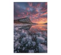 Jigsaw Puzzles for Adults 75x50cm/1000pcs Ice Bubbles in Lake Baikal Jigsaws for Adults Relaxing Games Home Decoration Unique Birthday And Xmas Gifts 75x50cm/1000pcs