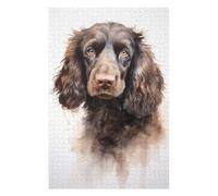 Jigsaw Puzzles for Adults 75x50cm/1000pcs Irish Water Spaniel Dog Jigsaw for Adults Brain Teaser Game A Work of Art Birthday Present, Gifts, 75x50cm/1000pcs