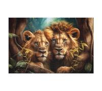 Jigsaw Puzzles for Adults 75x50cm/1000pcs Jungle Lions in Shadows Puzzle for Adults Relax Games Difficult Hard Gifts for Friends And Family 75x50cm/1000pcs