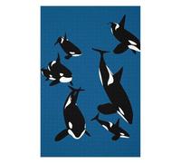 Jigsaw Puzzles for Adults 75x50cm/1000pcs Killer Whales Puzzle for Adults Relaxing Games Stress Reliever Help The Brain Exercise 75x50cm/1000pcs
