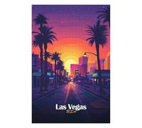 Jigsaw Puzzles for Adults 75x50cm/1000pcs Las Vegas Sunset Cityscape Puzzles for Adults Anti-Stress Toys Perfect Decoration Gifts for Friends And Family 75x50cm/1000pcs