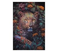 Jigsaw Puzzles for Adults 75x50cm/1000pcs Leopard Amidst Flowers Adult Puzzles Relaxing Games Hand Speed Race Gifts for Friends And Family 75x50cm/1000pcs