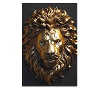 Jigsaw Puzzles for Adults 75x50cm/1000pcs Metallic Golden Lion Head Jigsaw for Adults DIY Toys Analysis And Logic Great Gift for Gaming 75x50cm/1000pcs