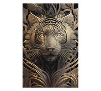 Jigsaw Puzzles for Adults 75x50cm/1000pcs Mighty Golden Tiger Puzzles for Adults Brain Teaser Game Wall Art Educational Challenge 75x50cm/1000pcs