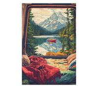Jigsaw Puzzles for Adults 75x50cm/1000pcs Mountain View from Camper Anime Jigsaw for Adults Brain Teaser Game A Work of Art Birthday Present, Gifts, 75x50cm/1000pcs