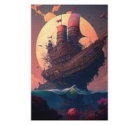 Jigsaw Puzzles for Adults 75x50cm/1000pcs Mystical Ship Under Full Moon Jigsaw for Adults Toy Wall Decor Presents for Women Great Gift for Gaming 75x50cm/1000pcs