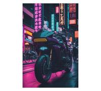 Jigsaw Puzzles for Adults 75x50cm/1000pcs Neon Ride Tokyo Drift Adult Jigsaw Puzzle Brain Teaser Game A Work of Art Challenging To Complete 75x50cm/1000pcs