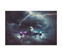 Jigsaw Puzzles for Adults 75x50cm/1000pcs Night Flight Through Stormy Skies Jigsaw for Adults Toy Wall Decor Presents for Women Great Gift for Gaming 75x50cm/1000pcs