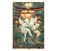 Jigsaw Puzzles for Adults 75x50cm/1000pcs Nine Tails Under The Torii Sunset Jigsaw Puzzle Anti-Stress Toys Hand Speed Race Gifts for Friends And Family 75x50cm/1000pcs