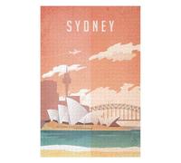Jigsaw Puzzles for Adults 75x50cm/1000pcs Opera House Sydney Vintage Jigsaw Puzzle Toy Wall Decor Difficult Challenge Deal As Gifts for The Whole Family 75x50cm/1000pcs