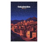 Jigsaw Puzzles for Adults 75x50cm/1000pcs Oukaimeden Morocco Night Puzzles for Adults Anti-Stress Toys Improve Memory Deal As Gifts for The Whole Family 75x50cm/1000pcs