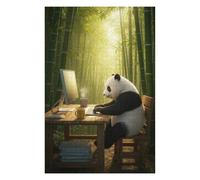 Jigsaw Puzzles for Adults 75x50cm/1000pcs Panda Working in Bamboo Forest Puzzle for Adults Relaxing Games Stress Reliever Help The Brain Exercise 75x50cm/1000pcs