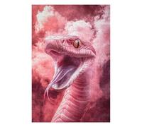 Jigsaw Puzzles for Adults 75x50cm/1000pcs Pink Snake with Smoke Jigsaw Puzzle Toy Wall Decor Difficult Challenge Deal As Gifts for The Whole Family 75x50cm/1000pcs