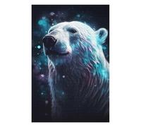 Jigsaw Puzzles for Adults 75x50cm/1000pcs Polar Bear Ice Bear Art Adult Jigsaw Puzzle Brain Teaser Game A Work of Art Challenging To Complete 75x50cm/1000pcs