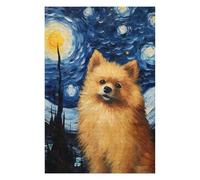 Jigsaw Puzzles for Adults 75x50cm/1000pcs Pomeranian Starry Night Jigsaw for Adults Relax Games For Family Fun Christmas Birthday Gifts 75x50cm/1000pcs