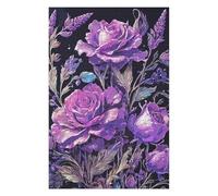 Jigsaw Puzzles for Adults 75x50cm/1000pcs Purple Rose Jigsaws for Adults Fun Games Perfect Decoration Challenging To Complete 75x50cm/1000pcs