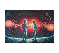 Jigsaw Puzzles for Adults 75x50cm/1000pcs Quantum Entanglement A Cosmic Dance Puzzle for Adults Relax Games Difficult Hard Gifts for Friends And Family 75x50cm/1000pcs