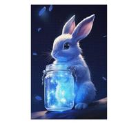 Jigsaw Puzzles for Adults 75x50cm/1000pcs Rabbit with Magic Jar Puzzles for Adults Relax Games Presents for Women Fun Activities at Home 75x50cm/1000pcs