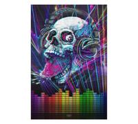 Jigsaw Puzzles for Adults 75x50cm/1000pcs Rad Raspberry Music Skull Jigsaw for Adults DIY Toys Analysis And Logic Great Gift for Gaming 75x50cm/1000pcs