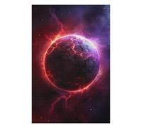Jigsaw Puzzles for Adults 75x50cm/1000pcs Red Lightning Planet Puzzles for Adults Relax Games Presents for Women Fun Activities at Home 75x50cm/1000pcs