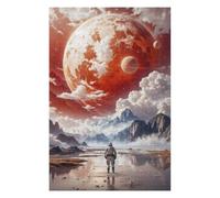Jigsaw Puzzles for Adults 75x50cm/1000pcs Red Planet Astronaut Adult Jigsaw Toy Wall Decor Precision Cutting Fun Activities at Home 75x50cm/1000pcs