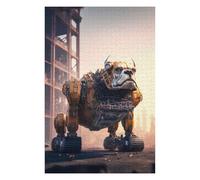 Jigsaw Puzzles for Adults 75x50cm/1000pcs Robotic Bulldog in Industrial Setting Jigsaw Puzzle DIY Toys Enhance Memory Gifts for Friends And Family 75x50cm/1000pcs