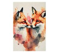 Jigsaw Puzzles for Adults 75x50cm/1000pcs Romantic Fox Couple Jigsaw for Adults Brain Teaser Game A Work of Art Birthday Present, Gifts, 75x50cm/1000pcs