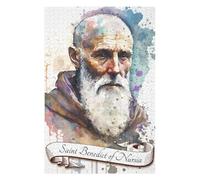 Jigsaw Puzzles for Adults 75x50cm/1000pcs Saint Benedict Benedictine Adult Jigsaw Toy Wall Decor Precision Cutting Fun Activities at Home 75x50cm/1000pcs