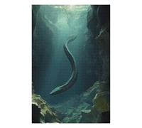 Jigsaw Puzzles for Adults 75x50cm/1000pcs Sea Serpent Eel in Cave Adult Puzzles Brain Teaser Game Hand Speed Race Unique Birthday And Gifts 75x50cm/1000pcs