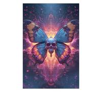 Jigsaw Puzzles for Adults 75x50cm/1000pcs Skull Butterfly Art Print Jigsaws for Adults Relaxing Games Home Decoration Unique Birthday And Xmas Gifts 75x50cm/1000pcs