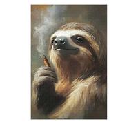 Jigsaw Puzzles for Adults 75x50cm/1000pcs Sloth Smoking Cigar Jigsaw Puzzle Toy Wall Decor Difficult Challenge Deal As Gifts for The Whole Family 75x50cm/1000pcs