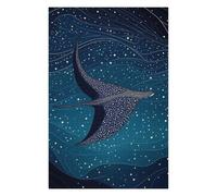 Jigsaw Puzzles for Adults 75x50cm/1000pcs Stars Whale Ray Sea Puzzles for Adults Fun Games Difficult Challenge Unique Birthday And Xmas Gifts 75x50cm/1000pcs