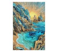 Jigsaw Puzzles for Adults 75x50cm/1000pcs Sunset Cliffs Kintsugi Art Jigsaws for Adults Relaxing Games Improve Memory for Birthday, Chrismas 75x50cm/1000pcs