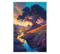 Jigsaw Puzzles for Adults 75x50cm/1000pcs Sunset Serenity River And Tree Adult Puzzles Relaxing Games Hand Speed Race Gifts for Friends And Family 75x50cm/1000pcs