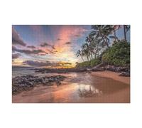 Jigsaw Puzzles for Adults 75x50cm/1000pcs Sunset Serenity Tropical Beach Bliss Adult Puzzles Fun Games But Fun And Humorous Gifts for Friends And Family 75x50cm/1000pcs