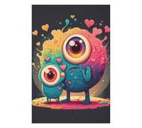 Jigsaw Puzzles for Adults 75x50cm/1000pcs Two-eyed Monster Love Jigsaw Puzzle Toy Wall Decor Difficult Challenge Deal As Gifts for The Whole Family 75x50cm/1000pcs