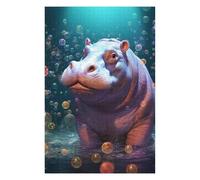 Jigsaw Puzzles for Adults 75x50cm/1000pcs Underwater Hippo Adventure Jigsaw Toy Wall Decor Difficult Hard Deal As Gifts for The Whole Family 75x50cm/1000pcs