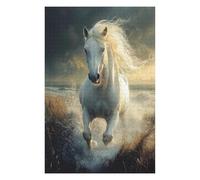 Jigsaw Puzzles for Adults 75x50cm/1000pcs White Horse Galloping Through Water Jigsaw Puzzle Anti-Stress Toys Hand Speed Race Gifts for Friends And Family 75x50cm/1000pcs