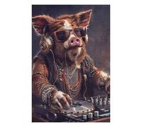 Jigsaw Puzzles for Adults 75x50cm/1000pcs Wild Hog DJ Jigsaws for Adults Relaxing Games Improve Memory for Birthday, Chrismas 75x50cm/1000pcs