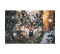 Jigsaw Puzzles for Adults 75x50cm/1000pcs Winter Wolf Portrait-2 Jigsaw Relaxing Games Analysis And Logic Unique Birthday And Xmas Gifts 75x50cm/1000pcs