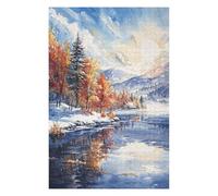 Jigsaw Puzzles for Adults 75x50cm/1000pcs Winters Dawn Reflection Adult Puzzles Brain Teaser Game Hand Speed Race Unique Birthday And Gifts 75x50cm/1000pcs