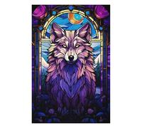 Jigsaw Puzzles for Adults 75x50cm/1000pcs Wolf Magenta Night Abstrac Jigsaw Puzzle Toy Wall Decor Difficult Challenge Deal As Gifts for The Whole Family 75x50cm/1000pcs