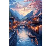 Jigsaw Puzzles for Adults 90 Ancient Architecture River, 90 Piece jigsaw puzzles for adults Classic Educational Games Home Decoration Puzzle