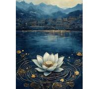 Jigsaw Puzzles for Adults 90 Ancient City Lotus, 90 Piece jigsaw puzzles for adults Classic Educational Games Home Decoration Puzzle