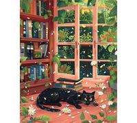 Jigsaw Puzzles for Adults 90 Bookshelf Cat Garden, 90 Piece jigsaw puzzles for adults Classic Educational Games Home Decoration Puzzle