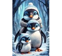 Jigsaw Puzzles for Adults 90 piece,25x20 cm puzzle for adults Educational Game Challenge Toy 90 Pieces puzzles for Adult Home Decoration Puzzle (Winter Penguin Family)