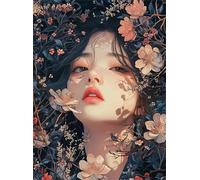 Jigsaw Puzzles for Adults 90 Piece Sunshine Flower Girl, Jigsaws 90 pieces for adults Family Activity, Challenging puzzles Games, Colourful, Beautiful Decoration Puzzle