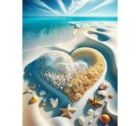 Jigsaw Puzzles for Adults 90 Pieces,Beach Heart Creatures jigsaw puzzle 25x20 cm Challenging DIY Puzzle for Home Decoration,Family puzzles Perfect for Game