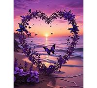 Jigsaw Puzzles for Adults 90 Pieces,Beach Heart Flower Butterfly jigsaw puzzle 25x20 cm Challenging DIY Puzzle for Home Decoration,Family puzzles Perfect for Game